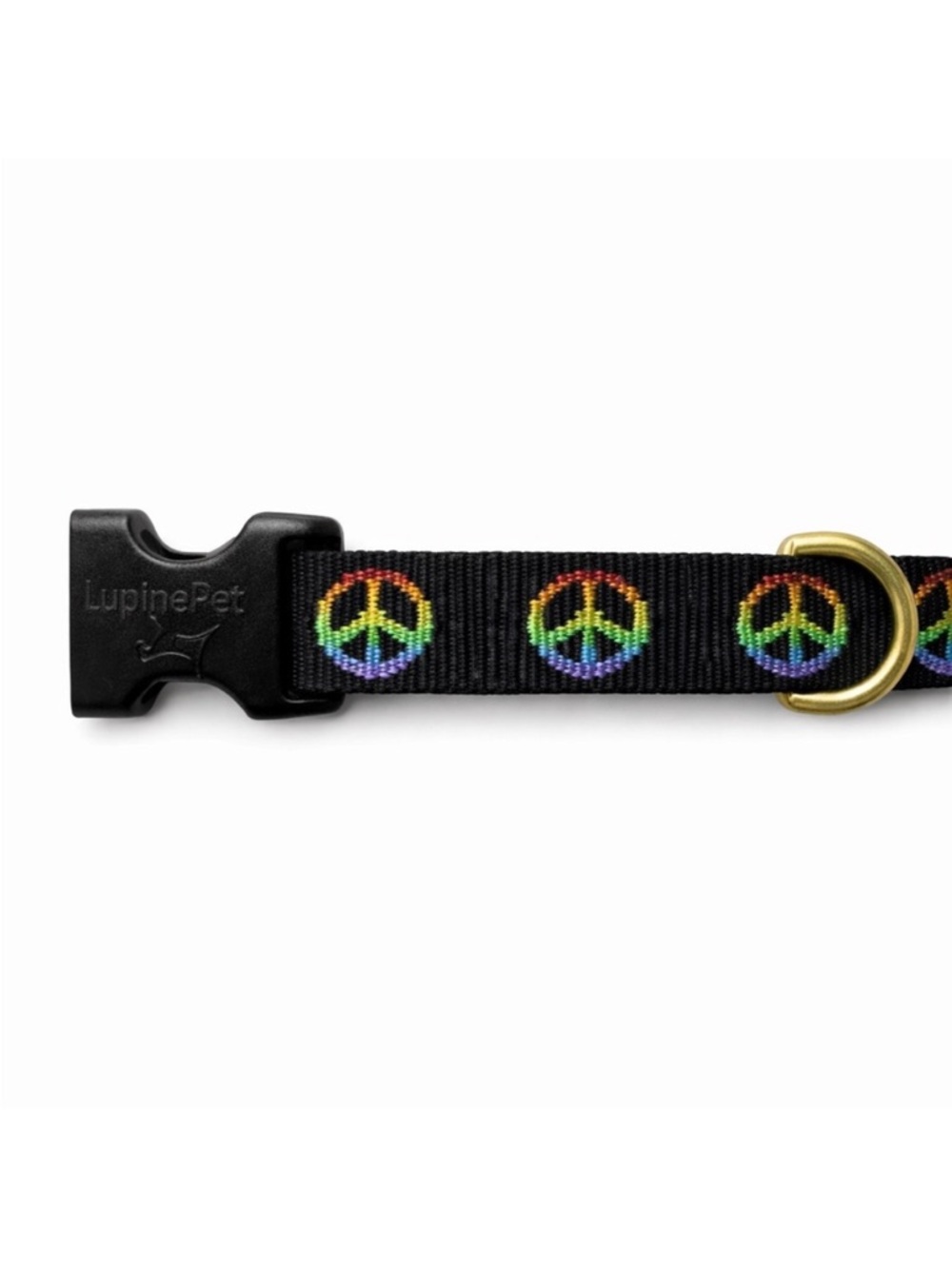 Lupine Original Woofstock Peace Sign Dog Collar Size Small